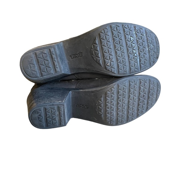 Teva Boots Womens 8.5 Foxy Ankle Bootie Black Leather Side Zip Comfort SN1017161 - Picture 4 of 9